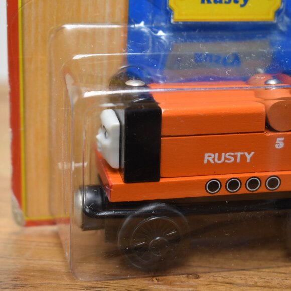 Rusty 5 - Learning Curve Thomas & Friends Wooden Railway Trains Engine Sealed - Picture 5 of 9